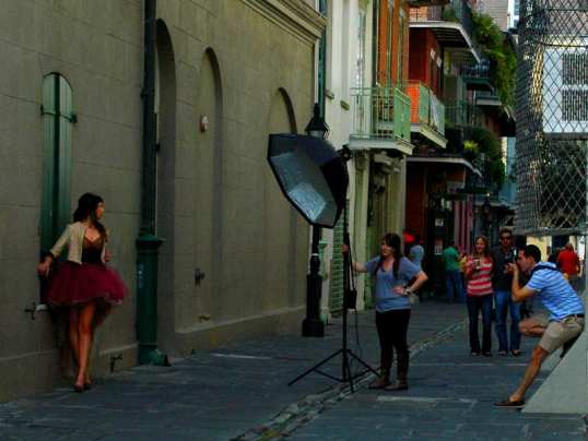 Fashion Shoot in Pirate's Alley (click to enlarge)