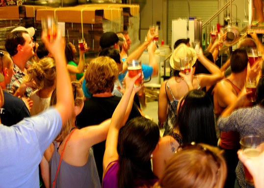 A hearty cheer - for good beer.