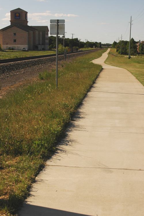 The start of the Denton Katy trail off of Swisher Road, in Lake Dallas.