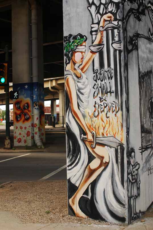 The side of the pillar - Justice Shall Be Served