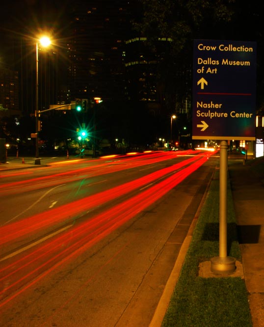Time Exposure, Night, Downtown Dallas, Ross and Olive