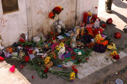 Halloween Offerings at Marie Laveau's tomb. New Orleans.