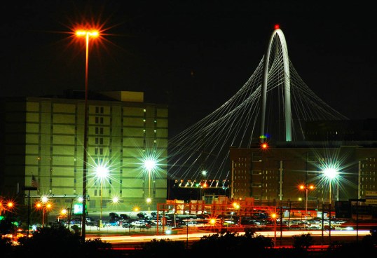 Dallas Jail complex with the Margaret Hunt Hill bridge in the background. (click to enlarge)