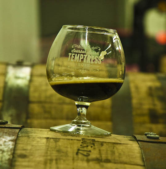 The Bourbon Barrel Temptress, on a Bourbon Barrel
