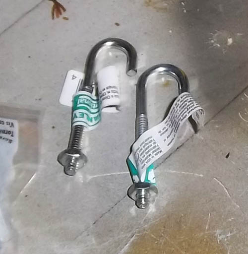 The hooks as they came from the hardware store.