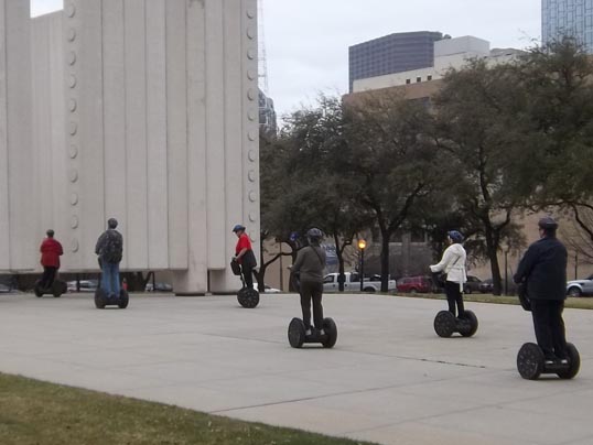 Riding up to the JFK Memorial.