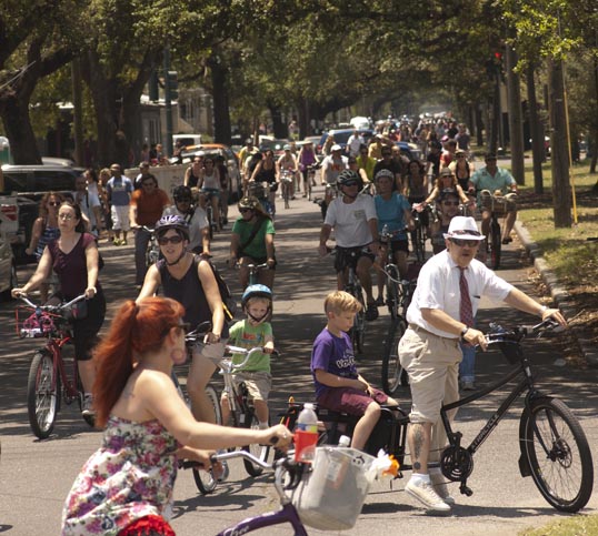 Bicycle 'Second Line New Orleans, Louisiana