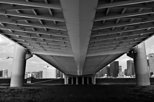 Underneath the Margaret Hunt Hill Bridge.  (click to enlarge)