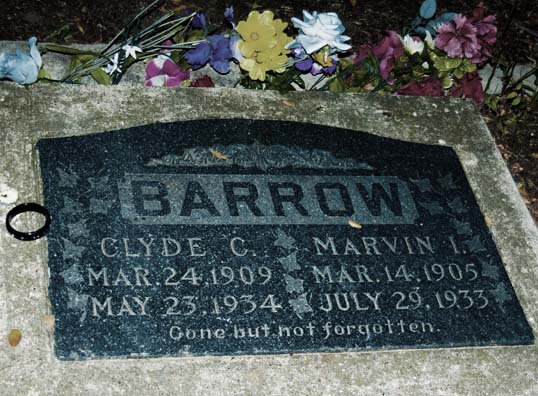 Grave of Clyde Barrow and his brother, Buck.